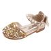 Water Sandals for Girls Little Girl Slides Size 12 Princess Pumps Dance Shoes Low Heels Rhinestone Sequins Girls Glitter Dress Sandals Party Girls Sandals Toddler Girl Slippers with Rubber Soles