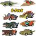 SNNROO Dinosaur Toys for 2-10 Year Old Boys-Toy Cars Kids Boys Toys Age 2 3 4 5 6 +boy Toys Mini Animals Figures for Boys Toddler 6 Pack Pull Back Cars Dinosaurs Party Favor Gifts for Boys 2-10 Age