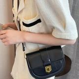 Zara Bags | Brand New Vintage Small Women Saddle Shoulder Bags Pu Leather Crossbody | Color: Black | Size: Os