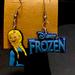 Disney Jewelry | Disney Frozen Elsa Earrings | Color: Blue/White | Size: Os