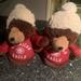 American Eagle Outfitters Shoes | Brand New American Eagle Teddy Bear Slippers Size Medium/Large | Color: Brown/Red | Size: 8