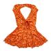 Free People Dresses | Free People Nwt It Takes Two Floral Wrap Deep V-Neck Open Back Orange Dress | Color: Orange/Yellow | Size: Various