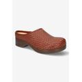 Women's Motto Clog Mule by Bella Vita in Dark Tan Woven (Size 12 M)