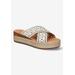 Extra Wide Width Women's Exa-Italy Sandals by Bella Vita in White Champagne Leather (Size 11 WW)