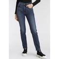 Straight-Jeans LEVI'S "724 High Rise Straight" Gr. 30, Länge 32, blau (dark indigo denim) Damen Jeans Gerade
