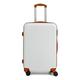 CALDARIUS Medium Suitcase – Combination Lock, Travel Bag – Medium 24'' - Hold Luggage-Lightweight, Hard Shell, (Medium 24'') (White)