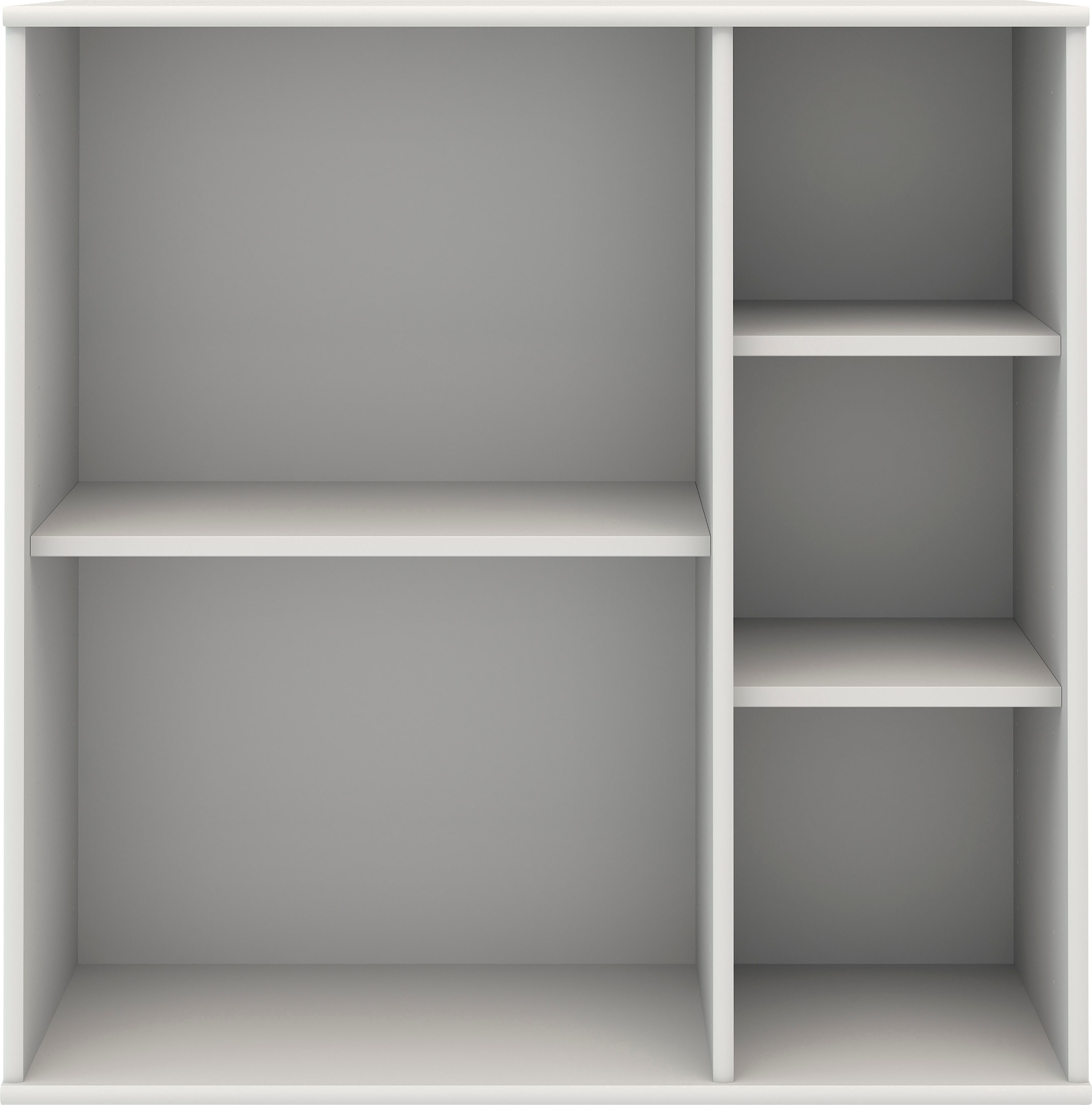 Bücherregal HAMMEL FURNITURE "Mistral Kubus 028, Hochwertig Hängeregal, Wandregal", weiß, B:69cm H:69cm T:27cm, Massivholz, Spanplatte, Regale, Bücherregal, Wandmontage/Freistehend, B:69 cm, T:27 cm. anpassungsbar Designmöbel