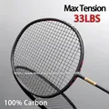 Raquette de badminton entièrement en fibre de carbone raquette ultralégère absorption des chocs
