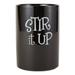 Ceramic "Stir It Up" Cylindrical Utensil Holder - 7.5" - Black