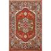 Red Medallion Heriz Serapi Oriental Rug Hand-knotted Wool Carpet - 2'0"x 3'0"