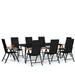 vidaXL Patio Dining Set Black Outdoor Furniture 3/5/7/9 Piece Multi Sizes