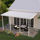 Four Seasons OLS TWV Series 20 ft wide x 14 ft deep Aluminum Patio Cover with 10lb Snowload & 4 Posts in White