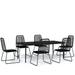 vidaXL Patio Dining Set Outdoor Dining Set Garden Table and Chair Set Black