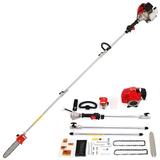 COOCHEER 58cc Gas Extension Pole Saw for Branch Cutting Gas Pole Saws Chainsaw for Tree Trimming 2 Cycle Gas Pole Saw Extendable Tree Trimmer Pole Saw Gas Powered (10FT can Reach)