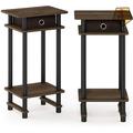 GN109 Turn-N-Tube Tall End Table, Columbia Walnut/Black/Dark Brown Wood in Black/Brown | 27.72 H x 15.79 W x 11.81 D in | Wayfair 4420HB4IN1K756Z8W