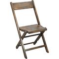 Emma + Oliver Slatted Wood Folding Wedding Chair - Event Chair - Antique Black Set of 4