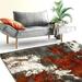 HR Marble Rugs Volcano Lava Brown Multi Color Abstract Livingroom & Dining Room Chick Area Rug Non-Shedding Carpet 8 x 10