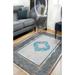 BESPOKY Modern Area Rug Home Decor Carpet Rectangle Room Carpets Anthracite Medallion Rug Home Decorative Rugs for Living Room Aesthetic Rugs for Nursery Room Bedroom Rugs Bratsk