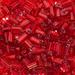 John Bead Czech Beadlette Glass Seed Beads 5x3.5mm (19g) Ruby Silver Bead