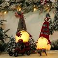 Travelwant Christmas Gnome Decorations Led Light Christmas Gnomes Ornaments Christmas Giant Decor Light up Indoor Home Scandinavian Santa Elf Table