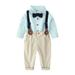 Bowtie Gentleman 2PCS Tops Toddler Set Suspender Baby Pants T-Shirt Boys Kids Boys Outfits&Set For 6-12 Months