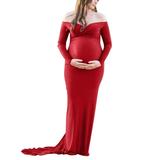 Punk Baby Clothes Falls Creek Coat Girls Pregnants Dress Solid Maternity Women Photography Props Sleeve Long Maternity dress Dress Women Long