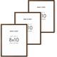 Haus and Hues 8x10 Picture Frame Set of 3 - Walnut Wood Picture Frames 8 by 10 Wall Gallery Frame Set Brown Picture Frames 8 x 10 Wooden Frames Frame Set Bulk 8x10 Rustic Photo Frames