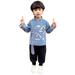 KmaiSchai Baby Boy Christmas Outfit 0-3 Months Toddler Kids Boy Girl Spring Festival Cotton Autumn Sweatshirt Lined Tops Pants Clothes Chinese Calendar New Year Winter Warm Tang Suit Outfits