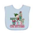 Inktastic Baby s First Christmas Boys Baby Bib