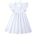 Baby Clothes Girl Bundles 5 Am Somewhere Baby Kids Girls Toddler Soild Fly Sleeves Lace Princess Girls Dress Cloths 4 Hat