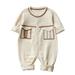 4t Boys Christmas Outfit Casual Sweater Baby Button Down Knitted Romper Cotton Long Sleeve Boy Girl Sweater Clothes Baby Splice Jumpsuit 1 Piece Outfits Hoodie Zip up Toddler