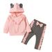 New Born Blanket for Girls Baby Girl Cotton Clothes Toddler Baby Girls Boys Outfits Cute Ear Long Sleeves Hoodie Sweatshirt Tos Pants 2Pcs Clothes Set Welcome Home Baby Girl Gift