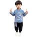 KmaiSchai My First New Years Baby Boy Outfit Toddler Kids Boy Girl Spring Festival Cotton Autumn Sweatshirt Fleece Lined Tops Pants Clothes Chinese Calendar New Year Winter Warm Tang Suit Outfits Se