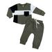 Boys Size 4 Summer Clothes Baby Boy Clothes 2t Toddler Boys Winter Long Sleeve Patchwork Colour Tops Pants 2PCS Outfits Clothes Set For Babys Clothes Shorts Size 12 Months