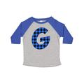 Inktastic Blue Buffalo Plaid Initial G Boys or Girls Toddler T-Shirt