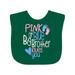 Inktastic Pink or Blue Big Brother Loves You Footprints and Heart Boys Baby Bib