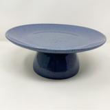 Anthropologie Kitchen | Aparico Ceramics Stoneware Cake Stand Decorative Blue Speckle | Color: Blue/Gray | Size: Os