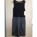 Nine West Dresses | Nine West Womens Medium Dress Black Sleeveless V Neck Top Gray Tweed Bottom | Color: Black/Gray | Size: M