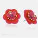 Kate Spade Jewelry | Kate Spade Rosy Posies Earrings Nwt Fun Pink Flower W/ Gold & Crystal Accents | Color: Red | Size: Os