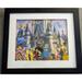 Disney Wall Decor | Disney Framed Magic Kingdom Picture 4 Pins Cinderella Mickey M Tinker Bell Pluto | Color: Blue/Yellow | Size: 12” X 14”