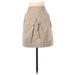 Gap Outlet Casual A-Line Skirt Knee Length: Tan Solid Bottoms - Women's Size 4