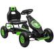 HOMCOM Children Pedal Go Kart, Raving Go Kart with Adjustable Seat, Inflatable Tyres, Shock Aborb, Handbrake, for Ages 5-12 Years - Green