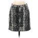 Zara Denim Skirt: Gray Animal Print Bottoms - Women's Size Small - Print Wash