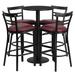 Red Barrel Studio® Naro 24" Round Laminate Table Set w/ Round Base & 4 Ladder Back Metal Barstools redPlastic/Acrylic/Metal | Wayfair