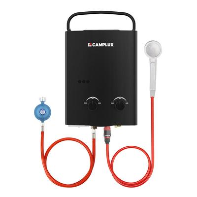 Camplux - Tragbare Gas-Wassererwärmer 5L/min 10kW, Durchlauferhitzer mit Propan/Butan-Gas Image