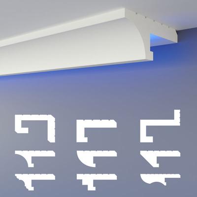 Led Schattenfugen Profil Stuckleisten, indirekte Beleuchtung xps Styropor Trockenbau Decke: 1.7