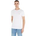 Tommy Hilfiger Herren T-Shirt Kurzarm Core Stretch Slim Fit, Weiß (White), 3XL
