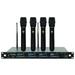 Kingdom 1000 Channel UHF 4 Handheld Wireless Microphone System - Professional-Grade Sound Quality with Interference-Free Operation