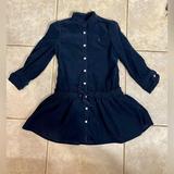 Ralph Lauren Dresses | Ralph Lauren Girls Corduroy Button Down Dress Size 5 | Color: Black | Size: 5g
