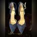 Jessica Simpson Shoes | Jessica Simpson Navy Suede D’orsay Pump With Ankle Strap, 9.5 | Color: Blue | Size: 9.5